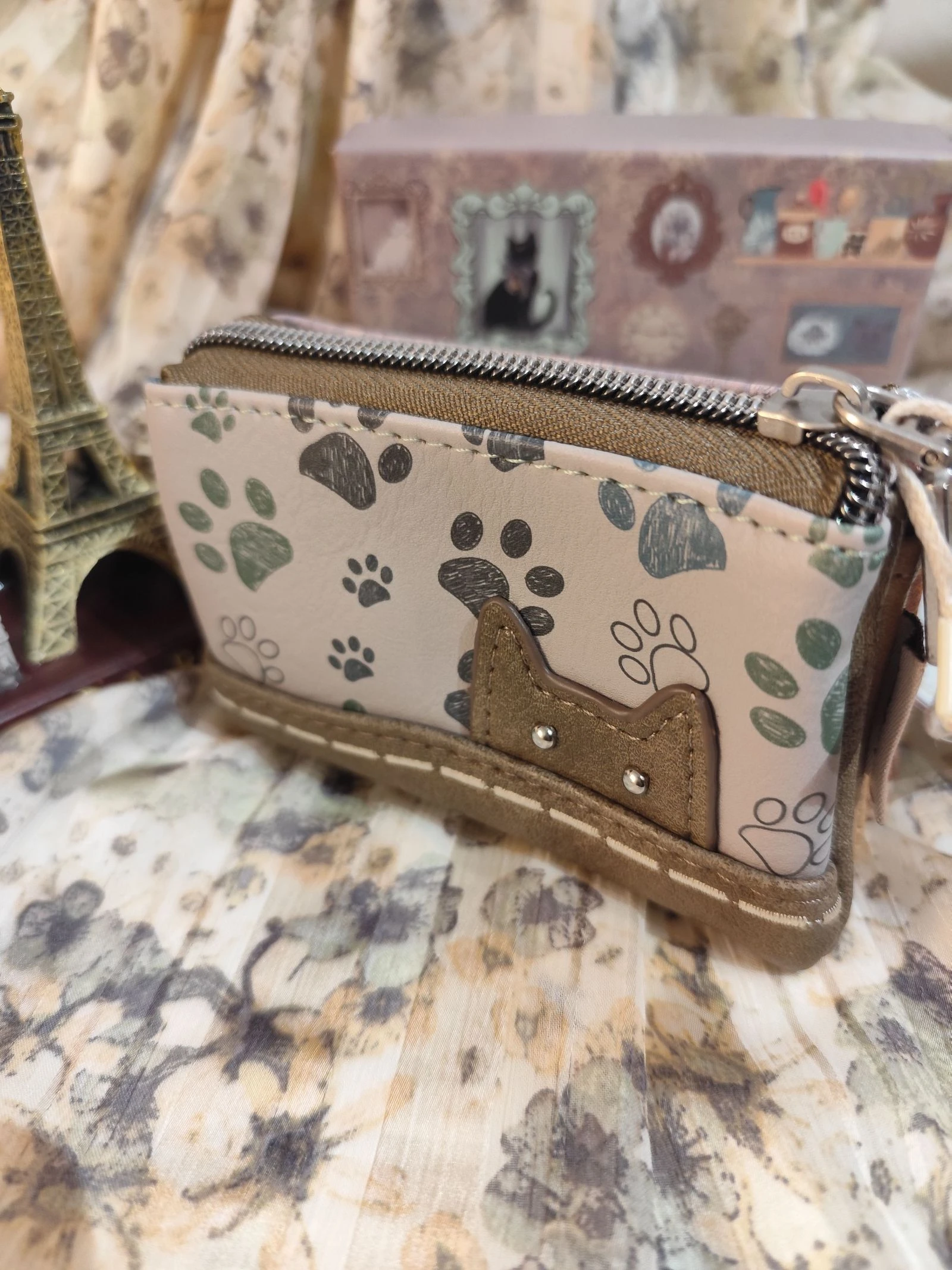 Monedero porta-moedas Sweet Candy gatos verde – photo 3